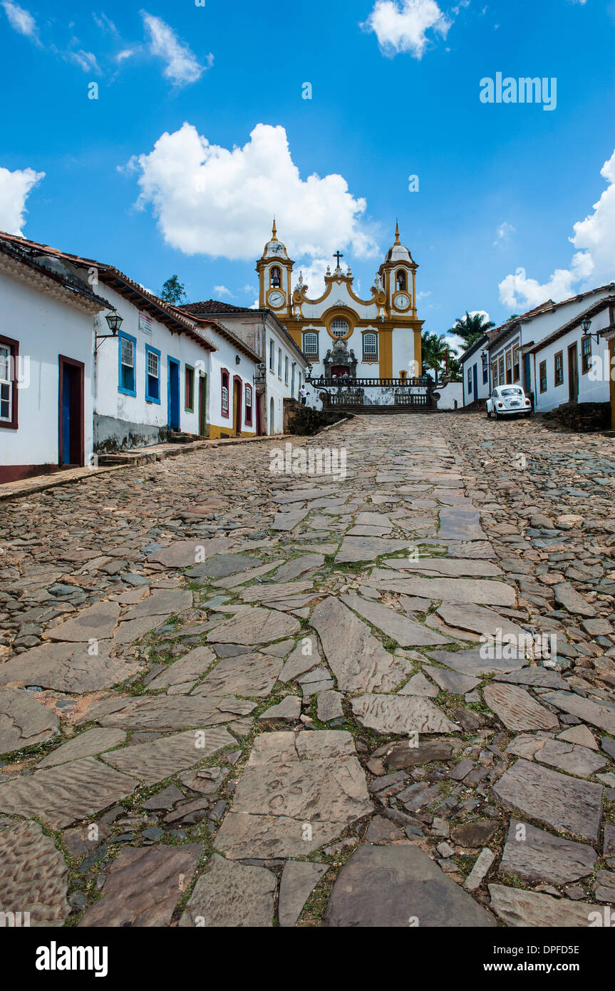 Ciudad minera histórica Tiradentes, Minas Gerais, Brasil, América del Sur Foto de stock