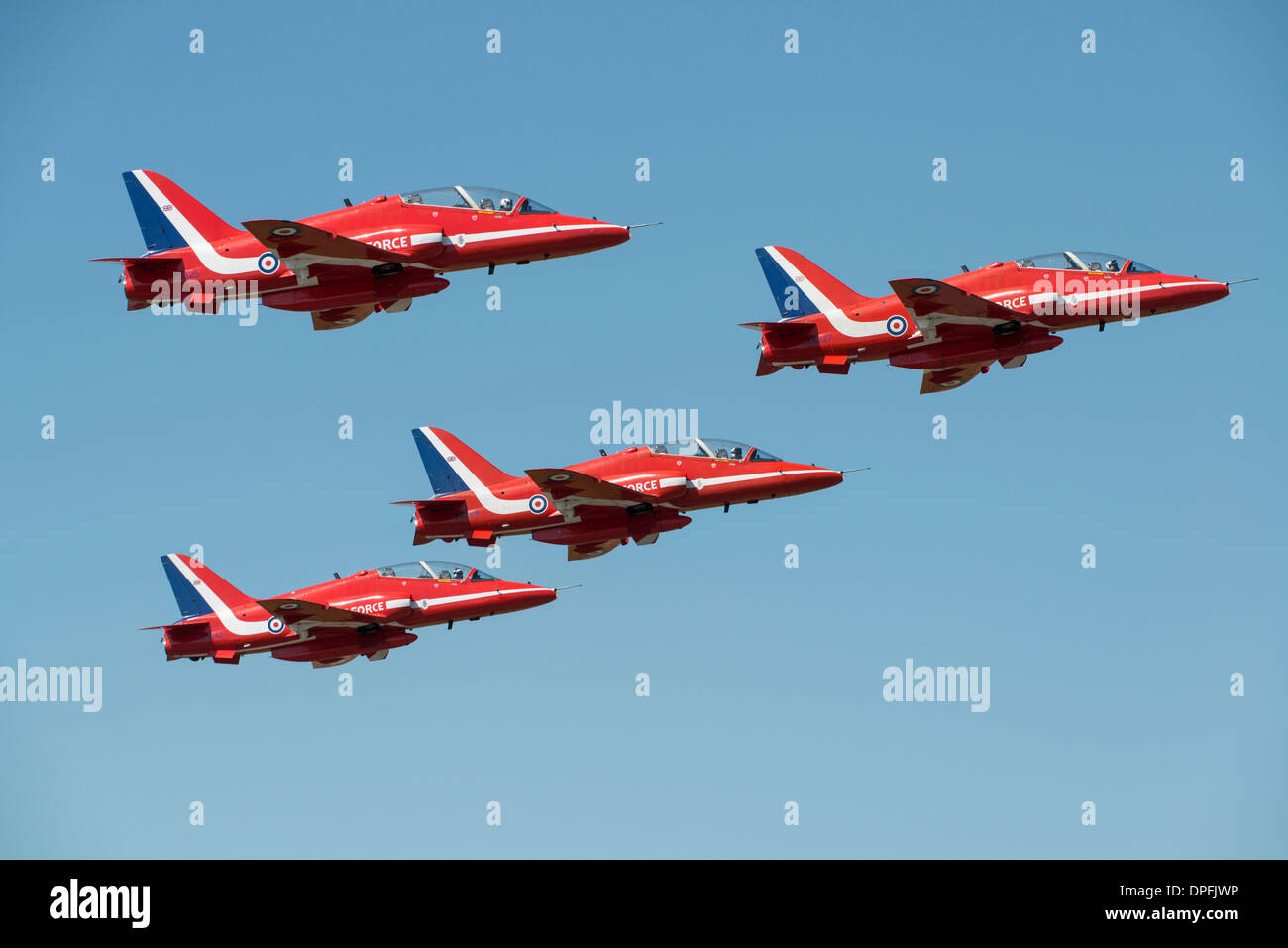 La Real Fuerza Aérea británica acrobático Mostrar equipo militar, las