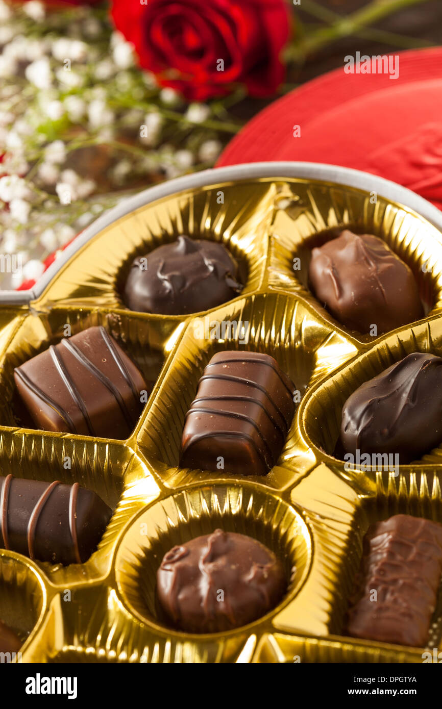 Fancy Caja De Chocolates Gourmet Para El Día De San Valentín Fotos,  retratos, imágenes y fotografía de archivo libres de derecho. Image 25523055