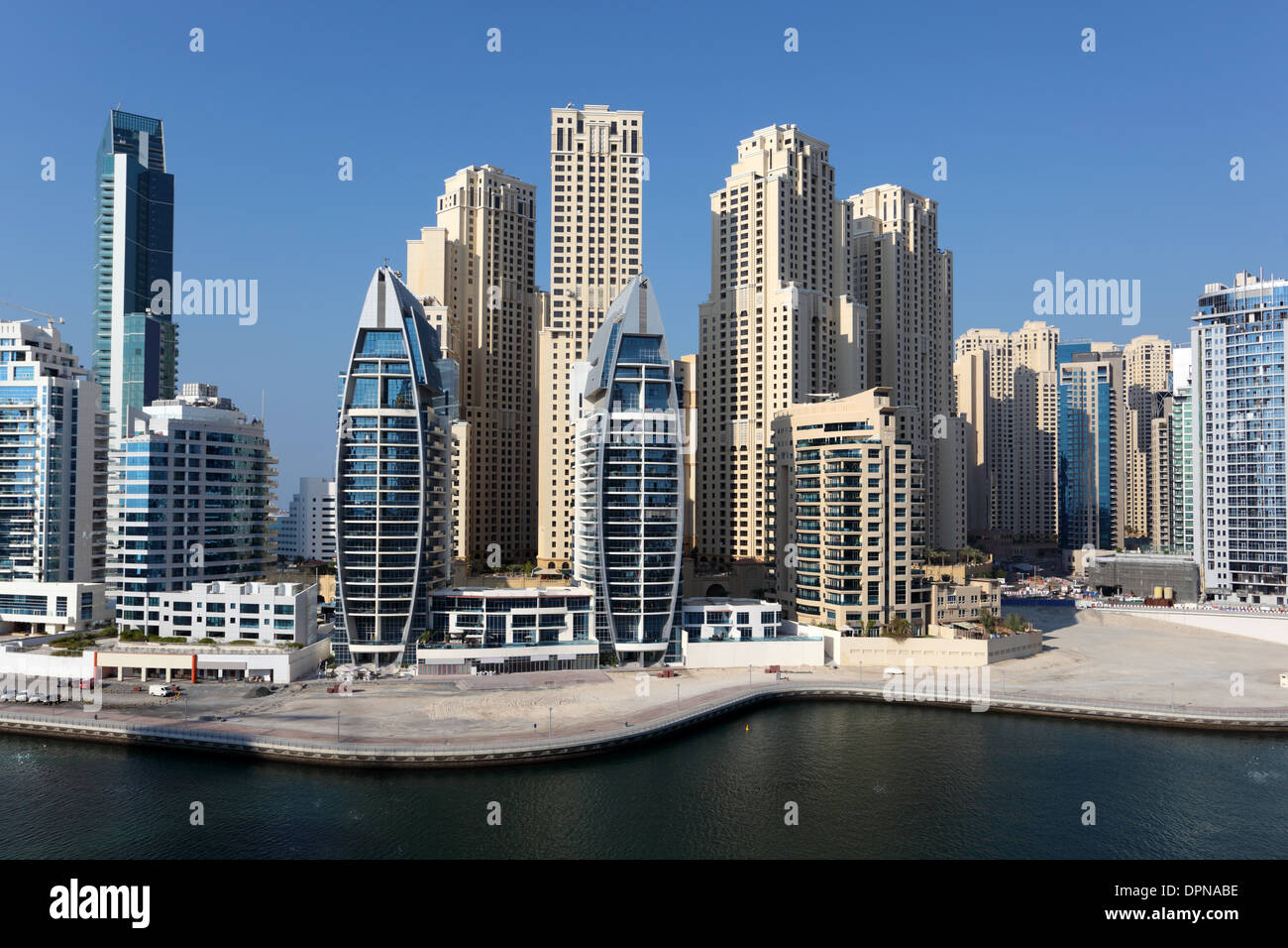 Puerto deportivo de Dubai, Emiratos Árabes Unidos Foto de stock