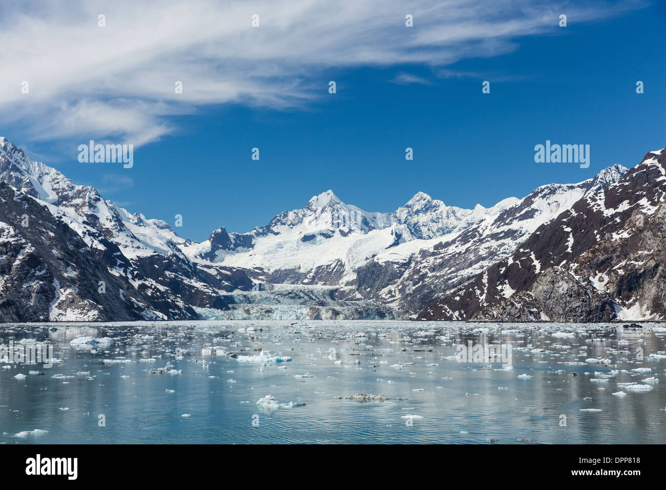 Entrada de Johns Hopkins, Glacier Bay, Alaska. Foto de stock