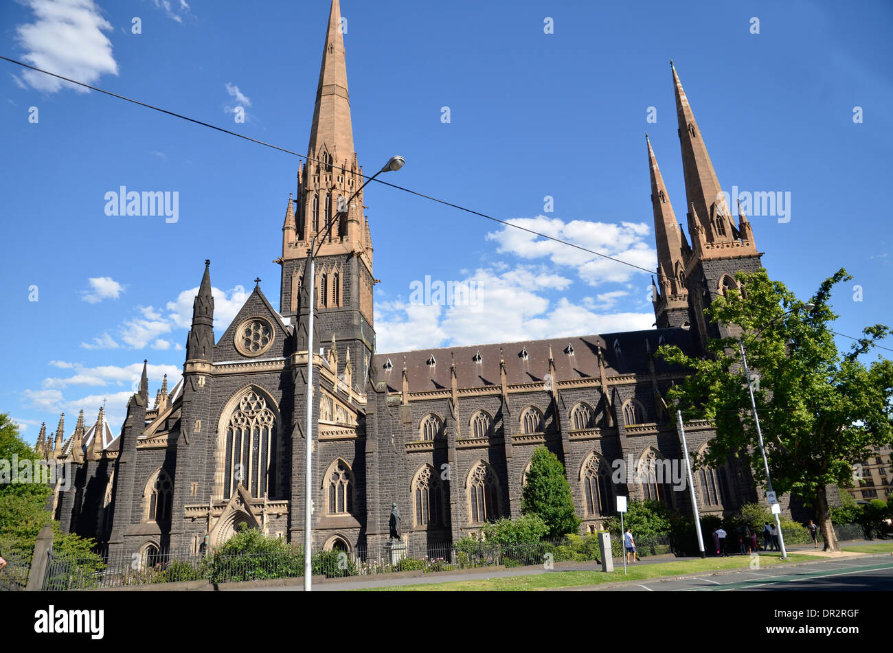 La Catedral de San Patricio en Melbourne, Victoria, Australia Foto de stock