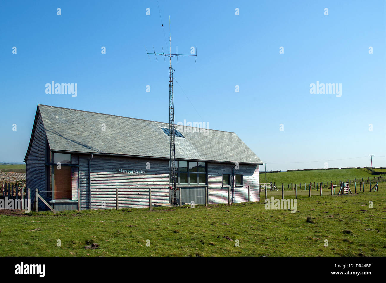El centro de Marconi en Poldhu en Cornwall, Reino Unido Foto de stock