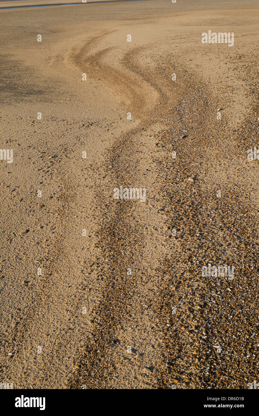 Patrones de agua en arenas de mareas Foto de stock
