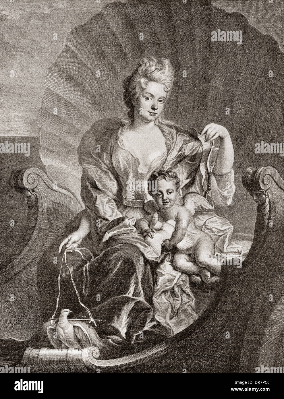 Anna Constantia von Brockdorff, 1680 - 1765 y, más tarde, la Condesa de Cosel, representada como Venus. Foto de stock