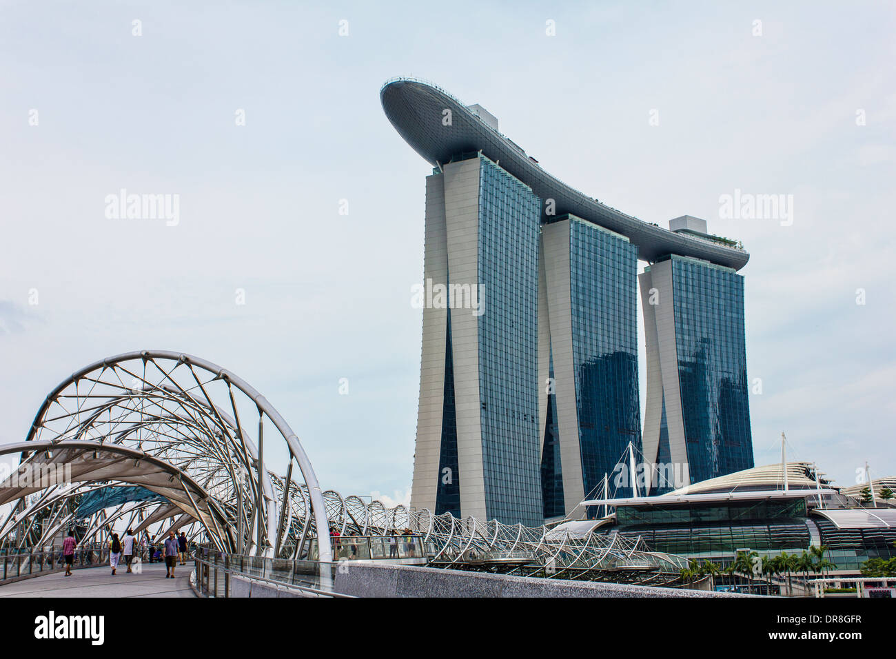 Marina Bay Sands en Singapur. Foto de stock