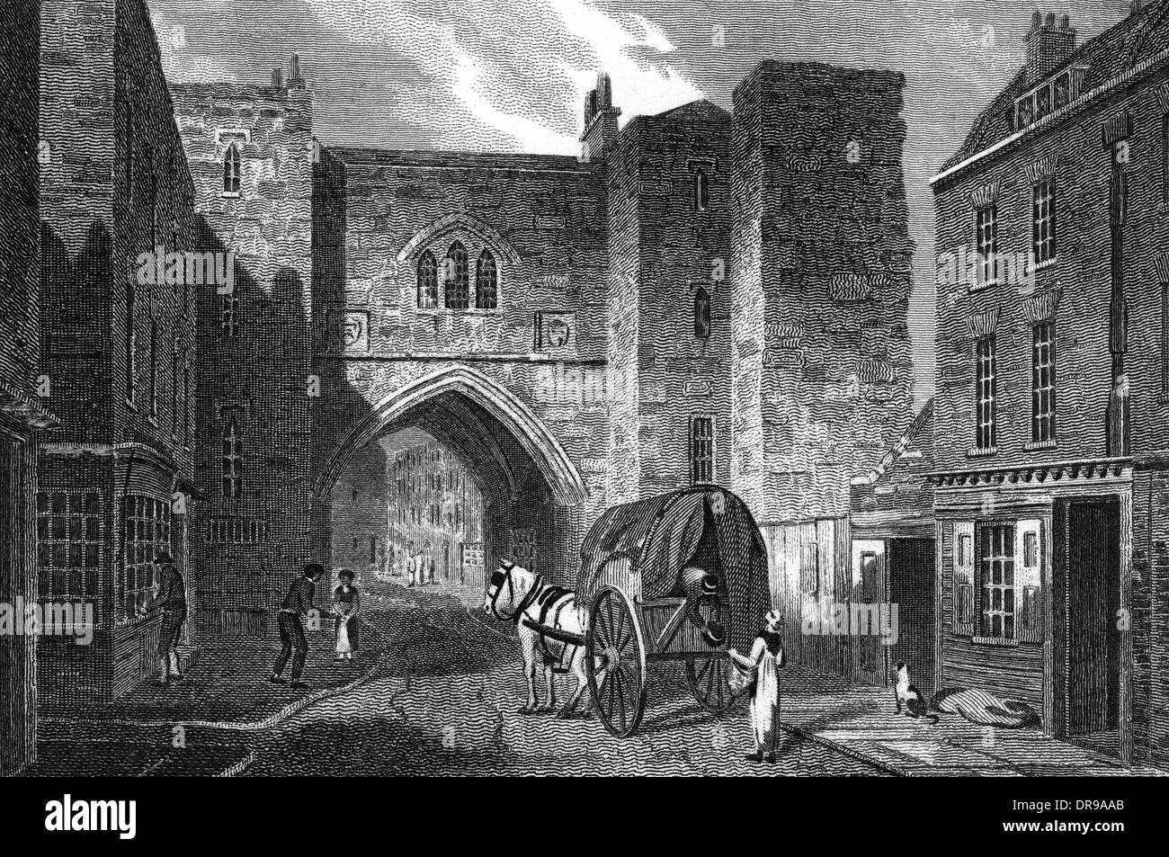 ST JOHN'S GATE 1815 Foto de stock