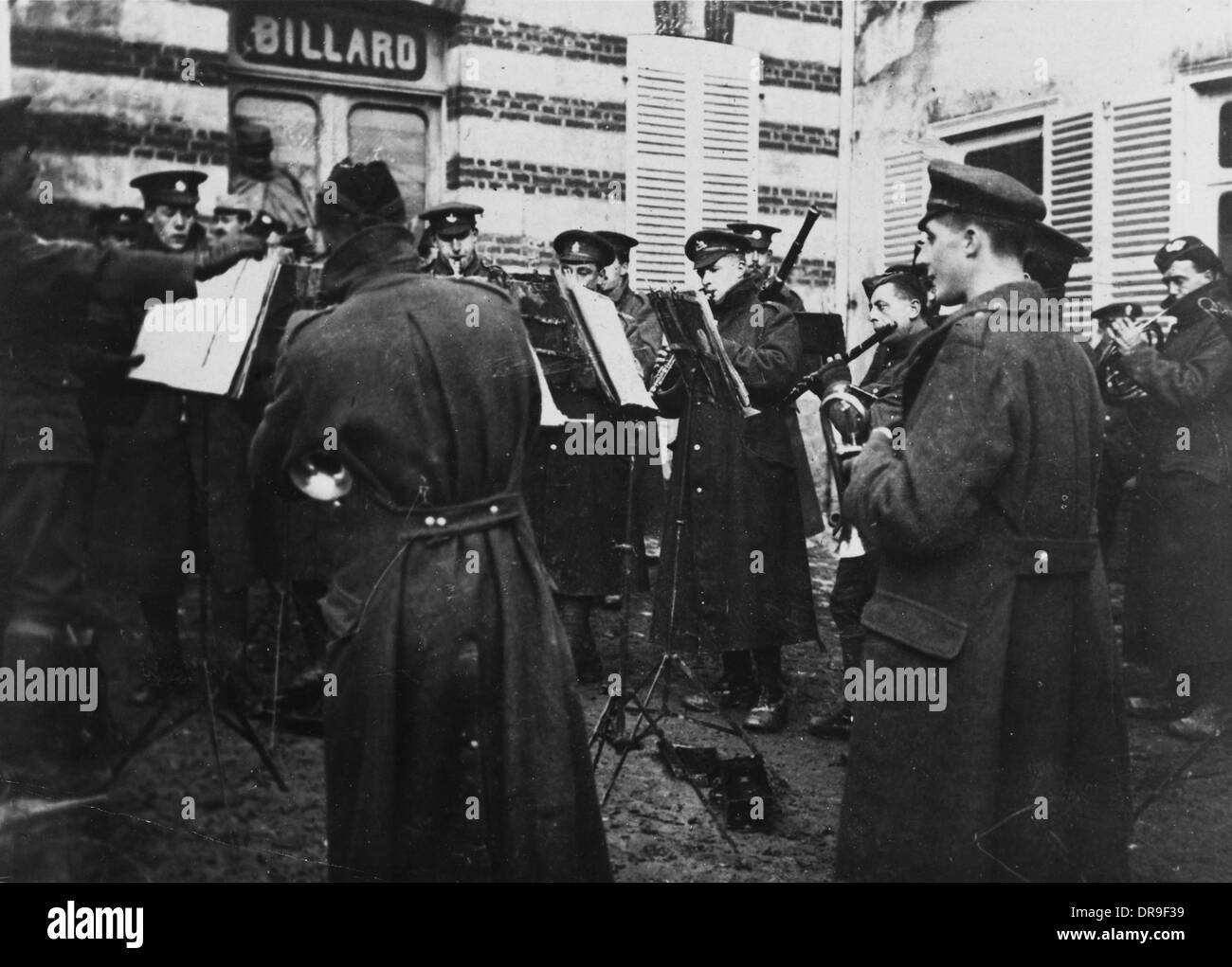 Banda militar británica 1917 Foto de stock