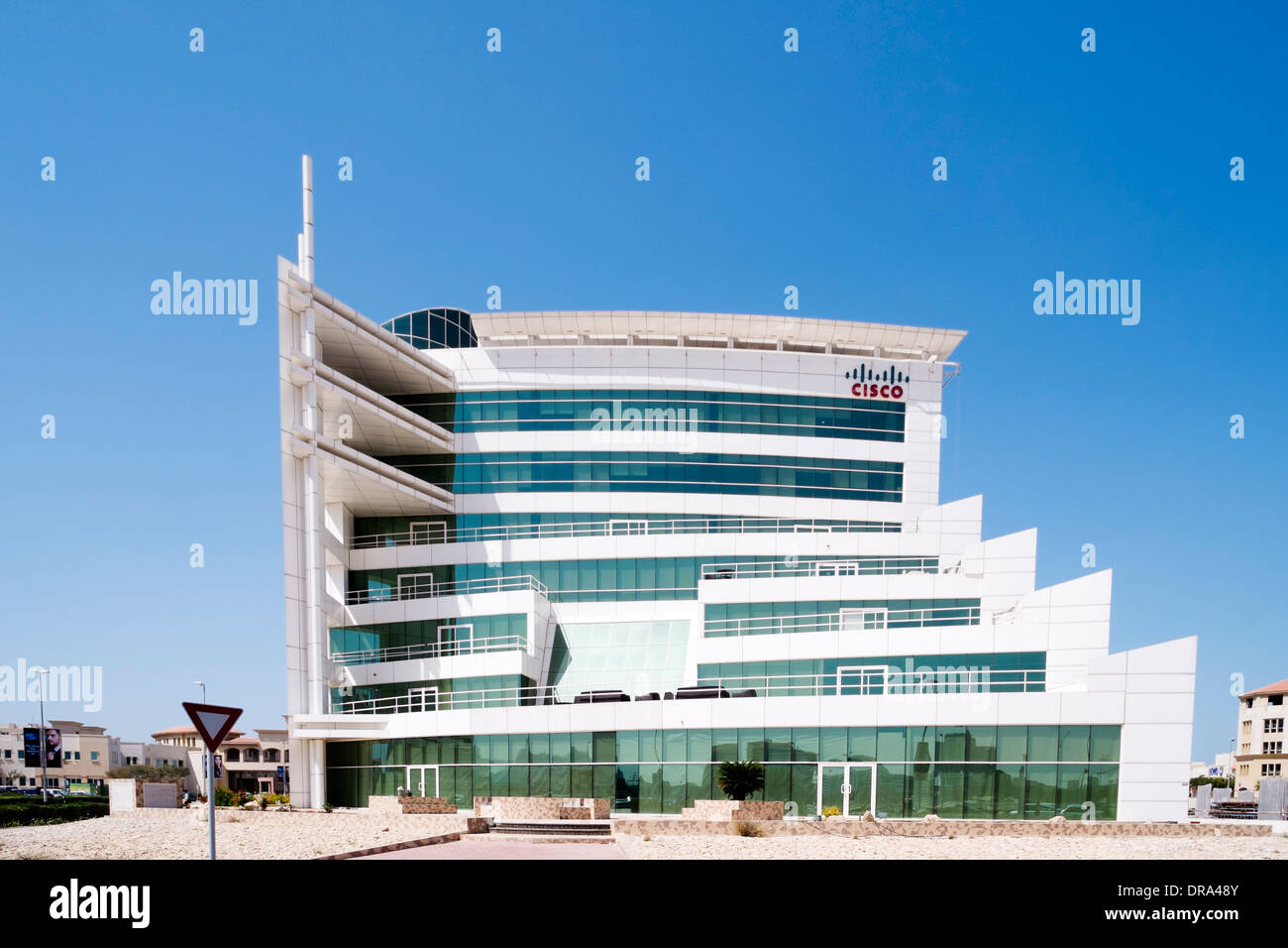 Cisco Systems edificio de oficinas en la ciudad de Internet de Dubai, en los Emiratos Árabes Unidos, EAU Foto de stock