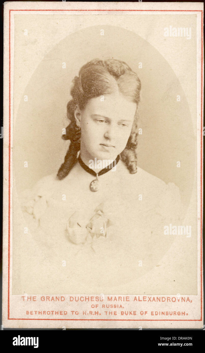 La Gran Duquesa María Alexandrovna de Rusia Foto de stock