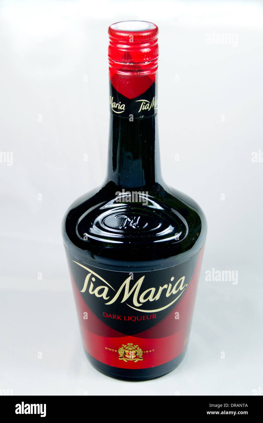 Botella de licor Tia Maria Foto de stock