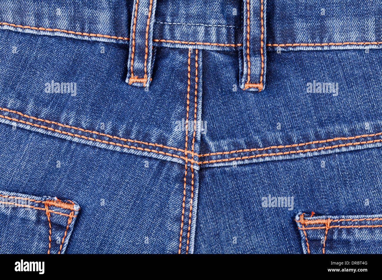 Pantalones vaqueros closeup puntadas textura Foto de stock