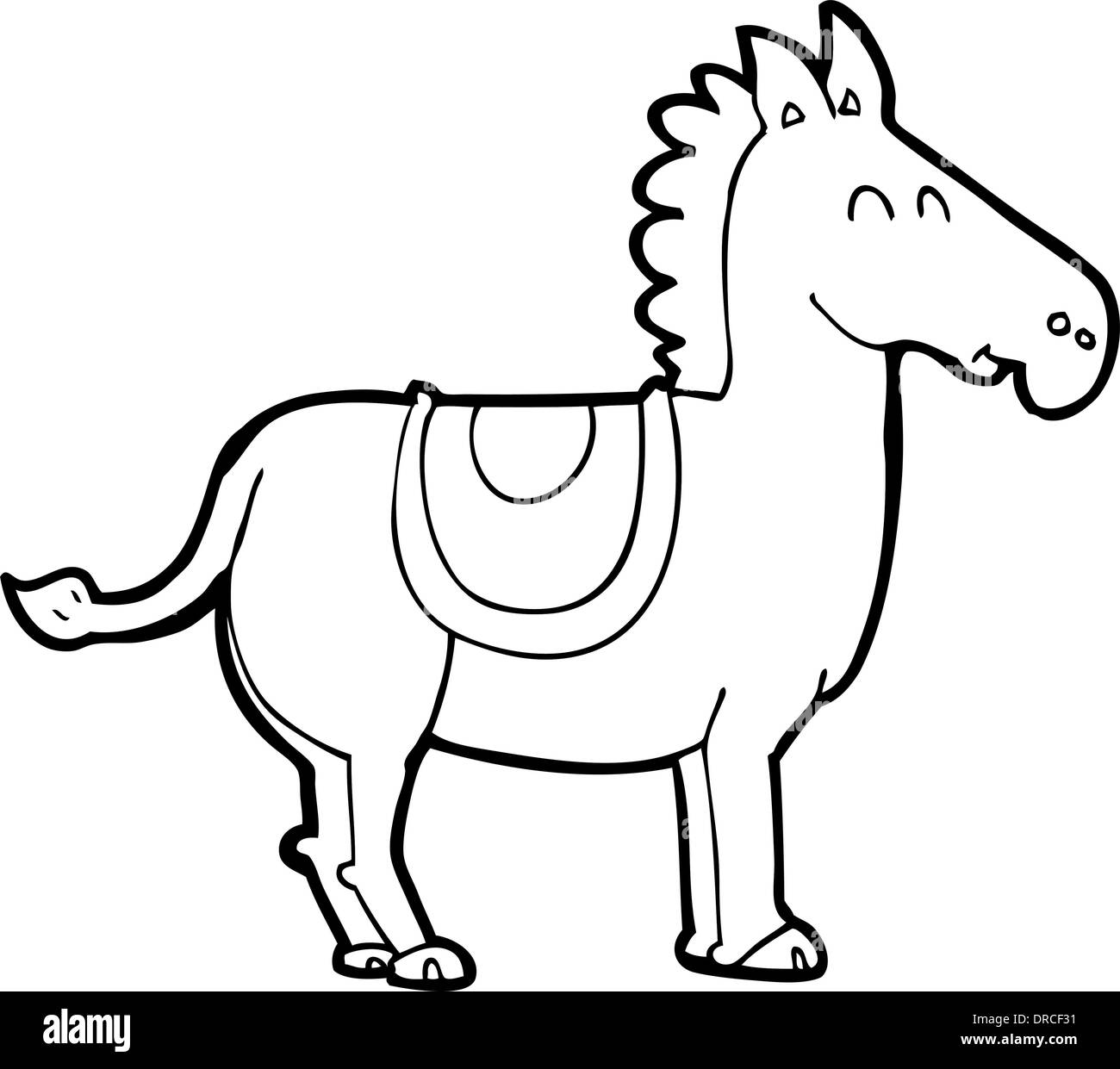 Burro De Dibujos Animados Imagen Vector De Stock Alamy