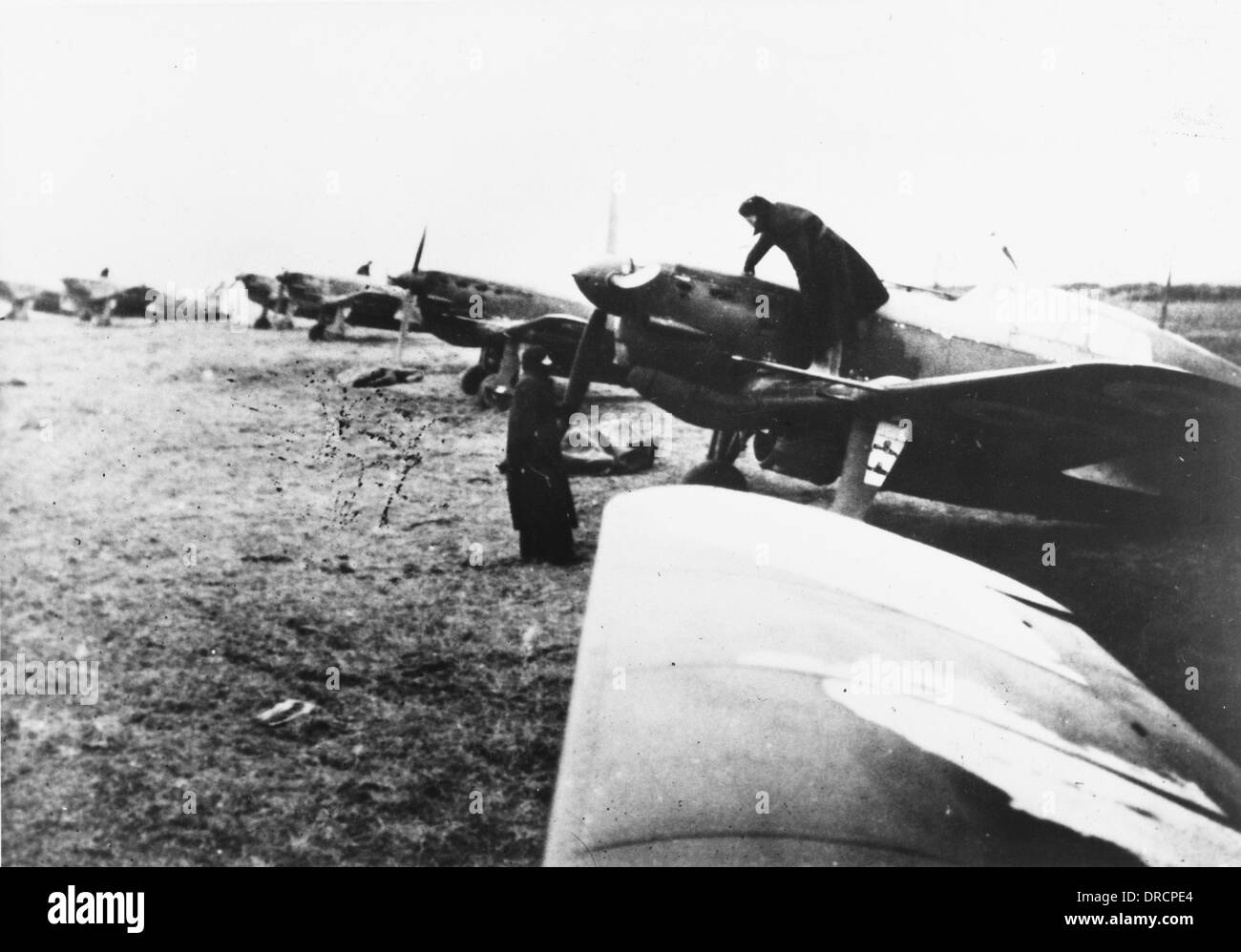 Los aviones de combate franceses de la Segunda Guerra Mundial Foto de stock