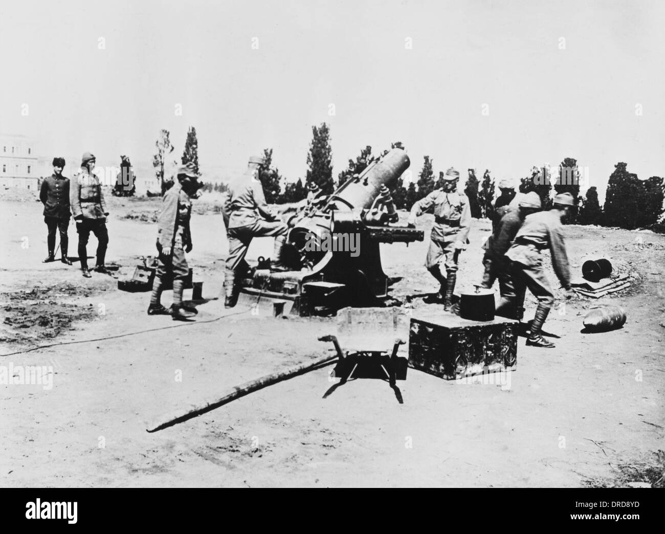 Artillería de la primera guerra mundial Foto de stock