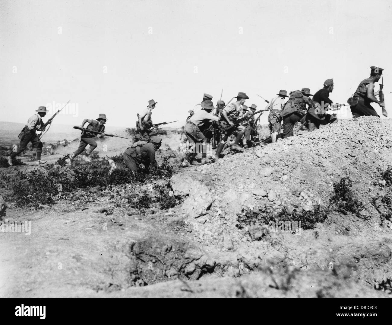 Los soldados australianos en Gallipoli WWI Foto de stock