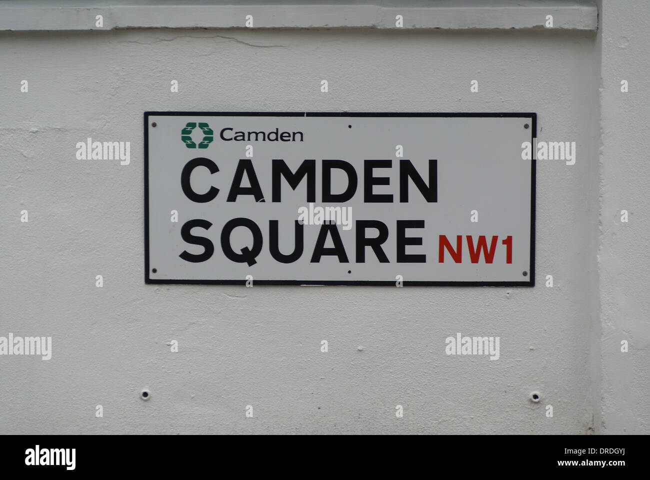 Signo de la calle Camden square NW1 Foto de stock