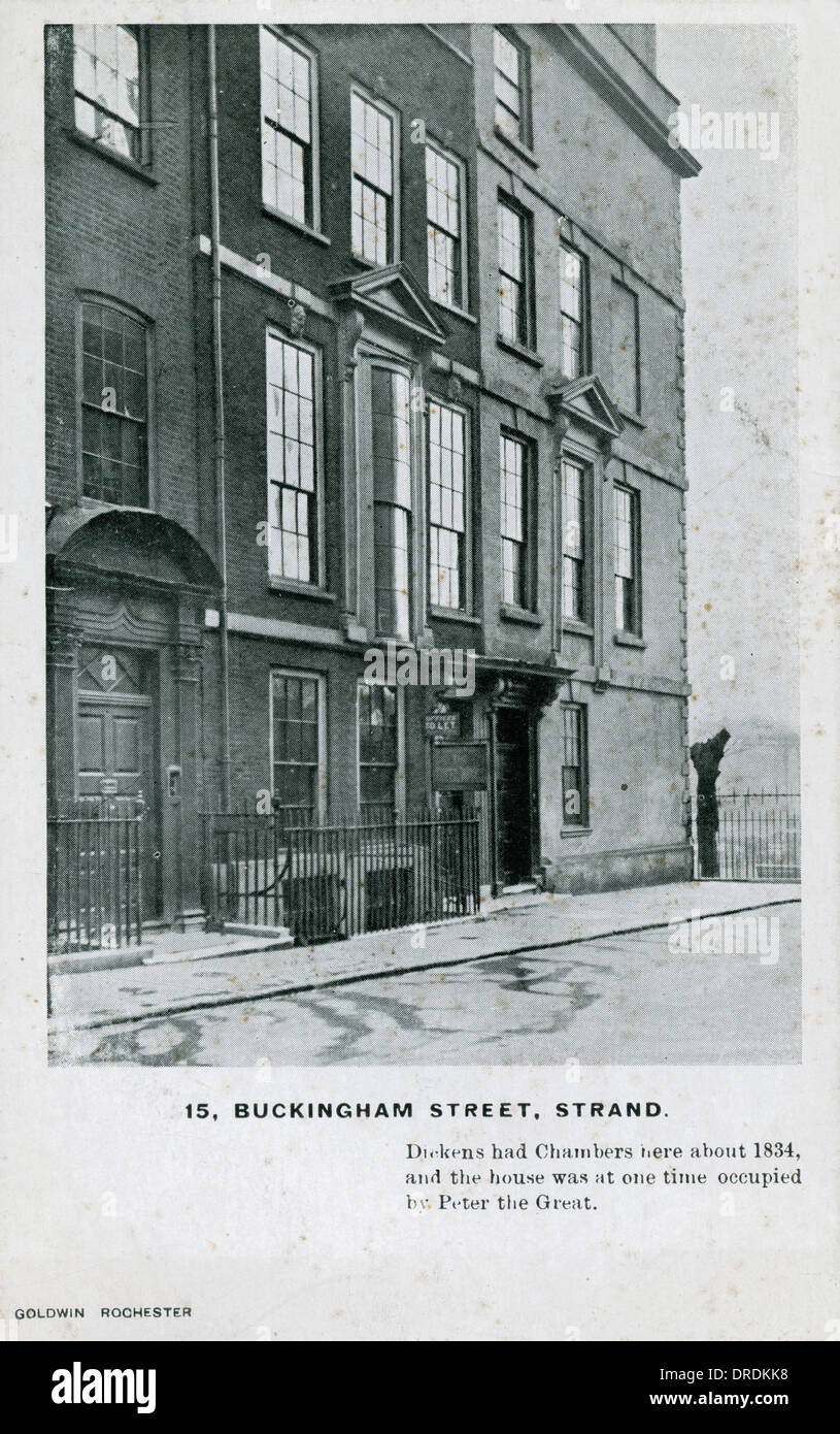 15 Buckingham Street, Strand, Londres Foto de stock