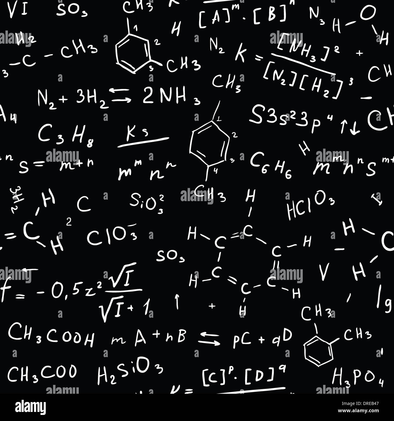 Química de fondo dibujar a mano Fotografía de stock - Alamy