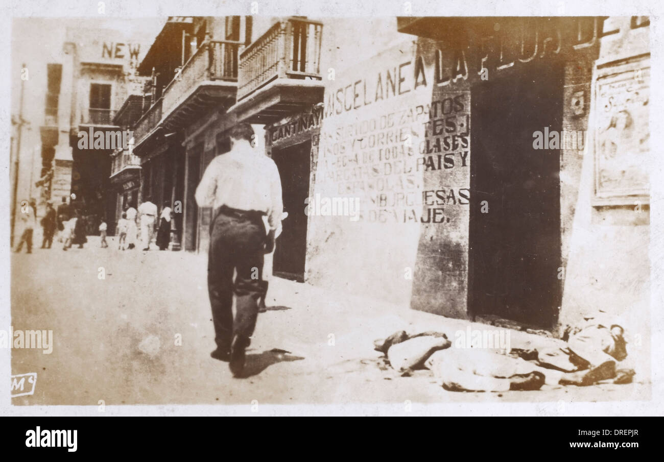 Revolución mexicana - Vera Cruz - cuerpos en la calle Foto de stock