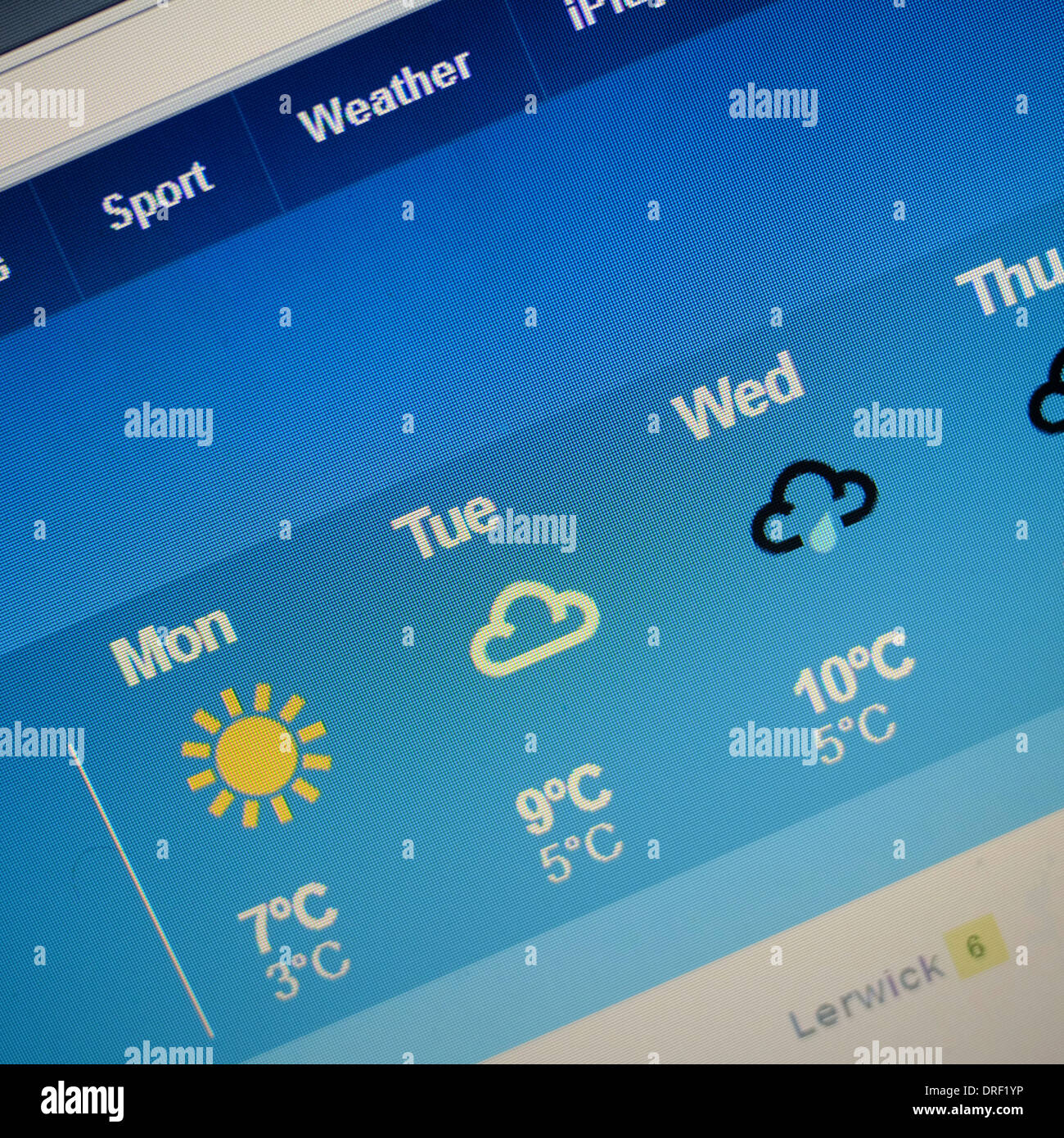Weather forecast screen fotografías e imágenes de alta resolución - Alamy