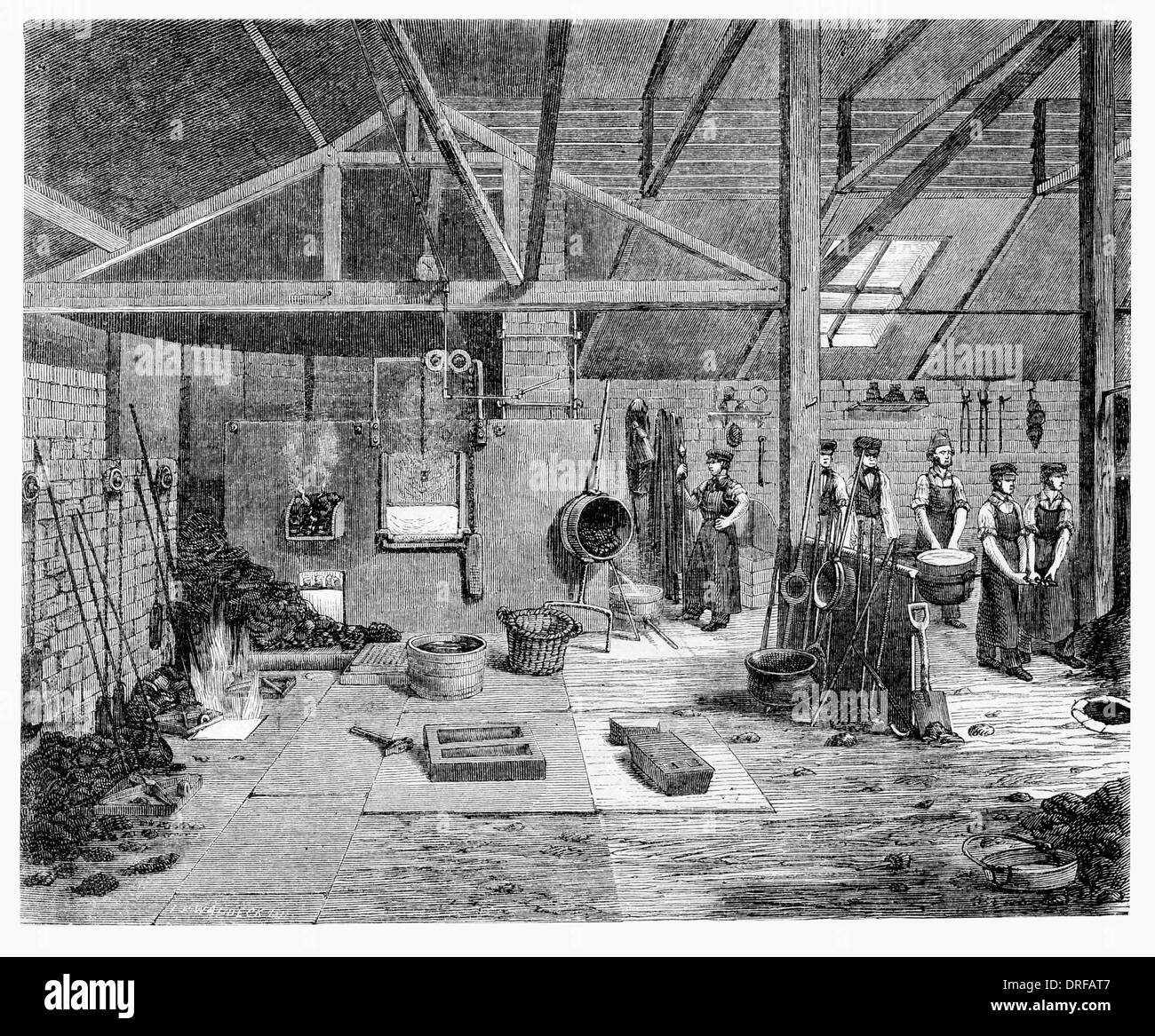 La fundición de fundición de la Campana 1854 Foto de stock