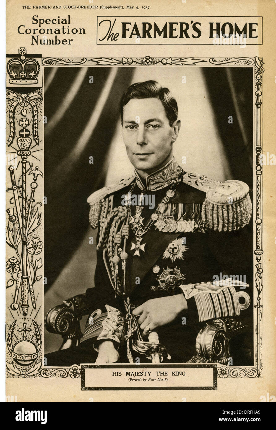 Rey George VI Foto de stock