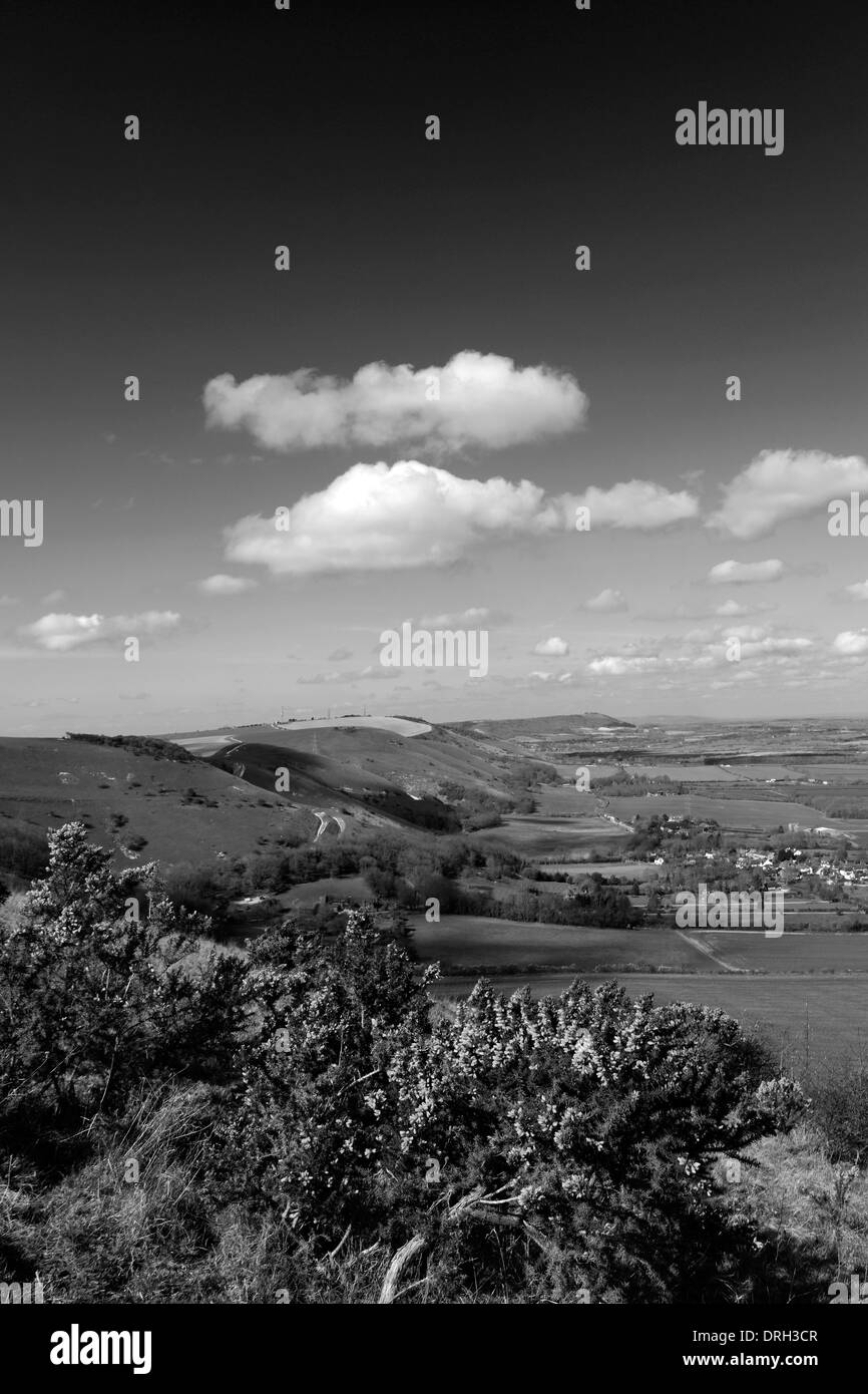 Devils Dyke belleza, el Weald, Parque Nacional de South Downs, condado de Sussex, Inglaterra, Reino Unido. Foto de stock