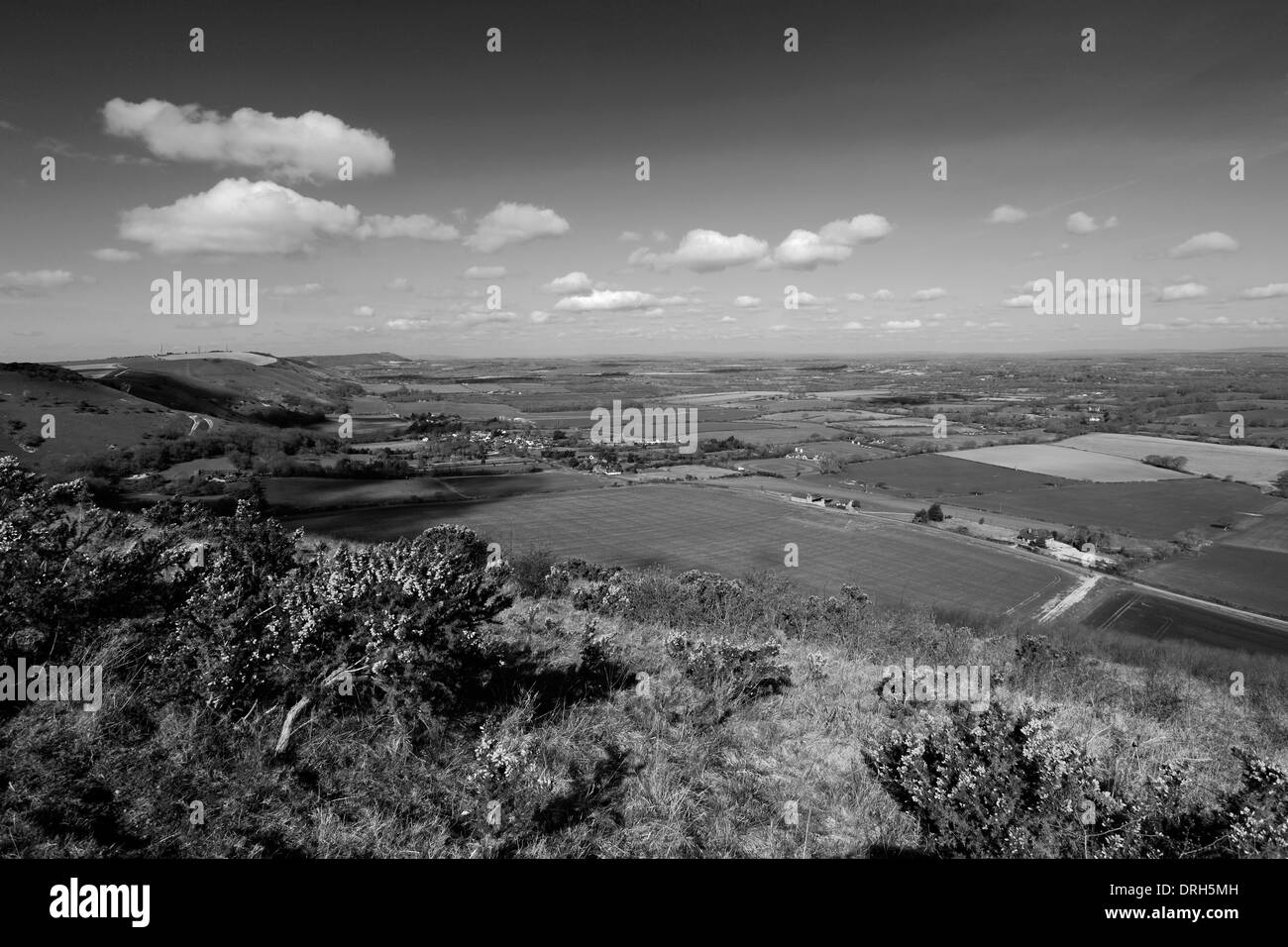 Devils Dyke belleza, el Weald, Parque Nacional de South Downs, condado de Sussex, Inglaterra, Reino Unido. Foto de stock