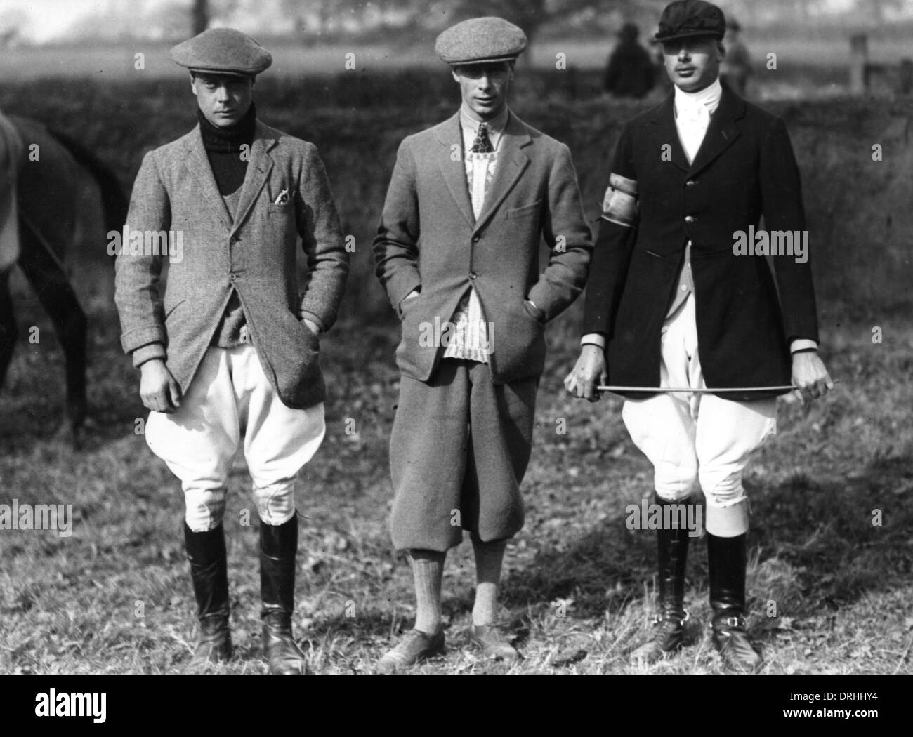 El Rey Eduardo VIII, George V y el Duque de Gloucester Foto de stock