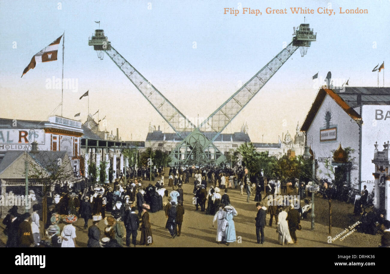 Flip Flap Ride - Exposición franco-británica de 1908 Foto de stock
