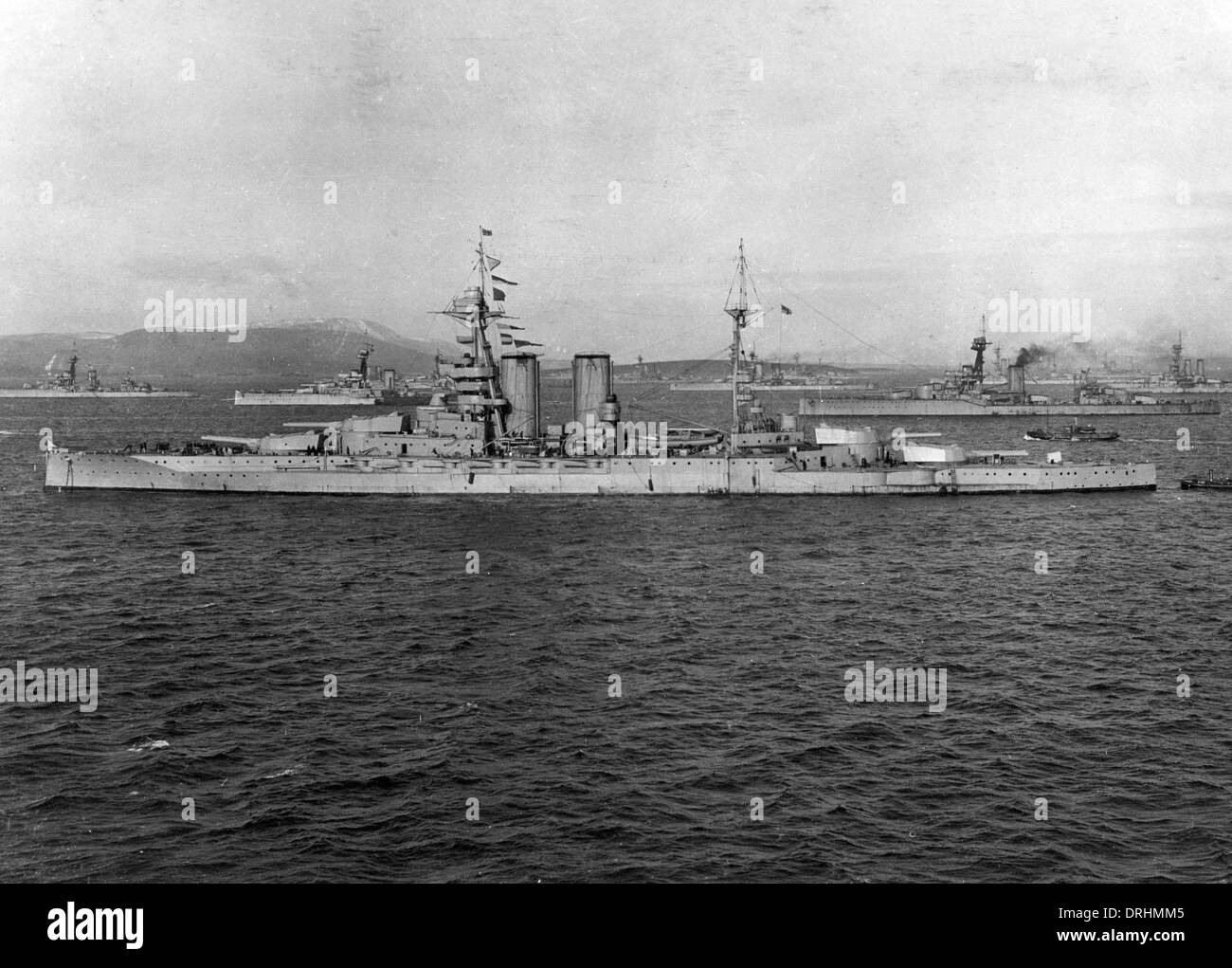 Acorazado HMS Barham, británicos, WW1 Foto de stock