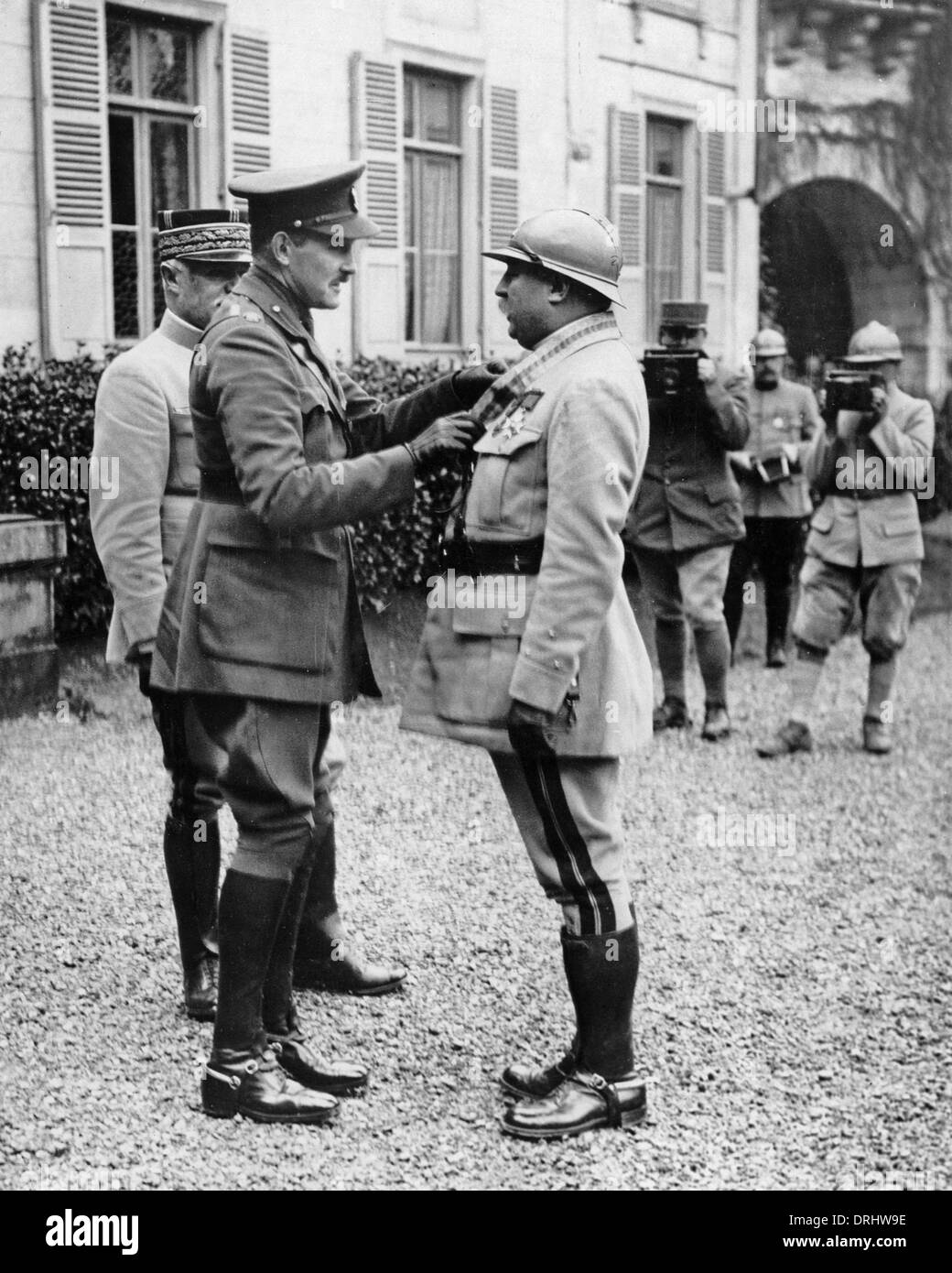 Arthur, Príncipe de Connaught y General francés, WW1 Foto de stock