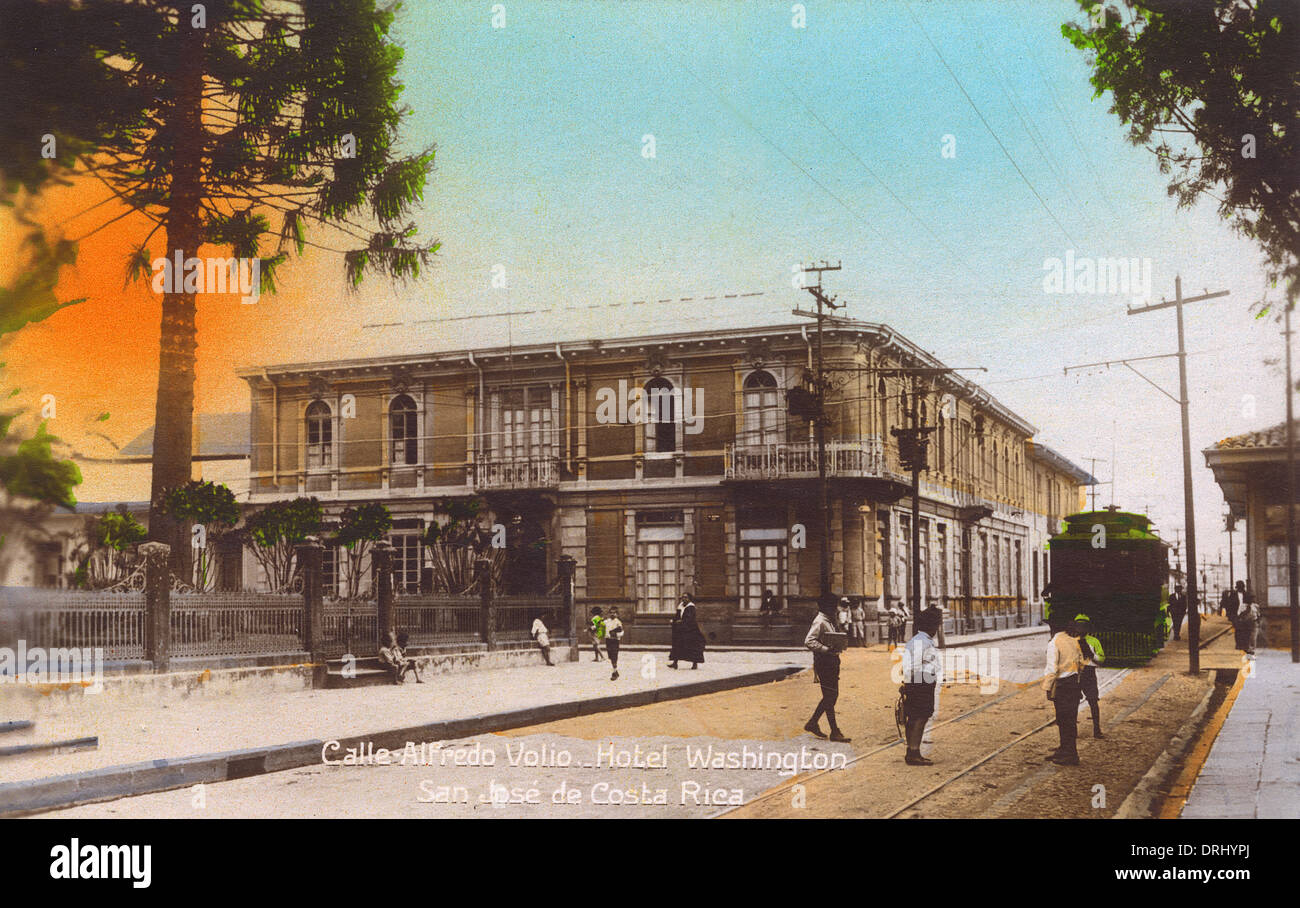 San José, Costa Rica Calle Alfredo Volio, el Hotel Washington