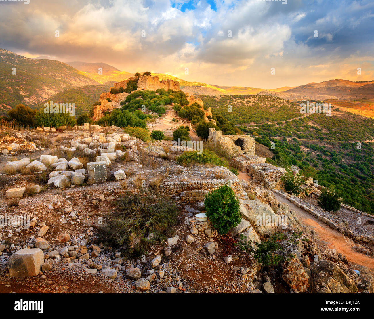 El castillo de Nimrod en Israel Foto de stock