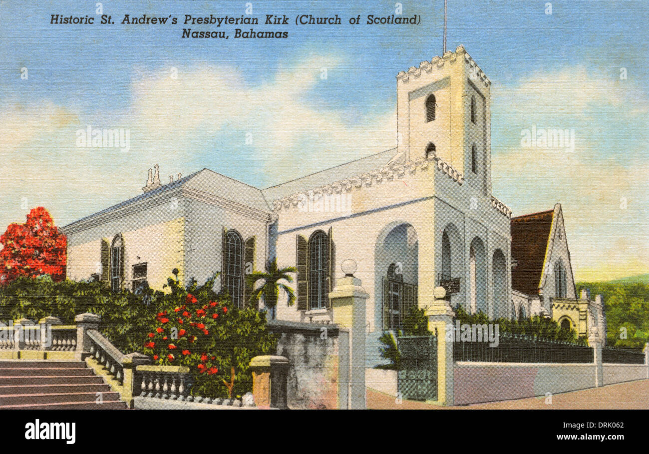 Iglesia Presbiteriana San Andrés, Nassau, Las Bahamas Foto de stock