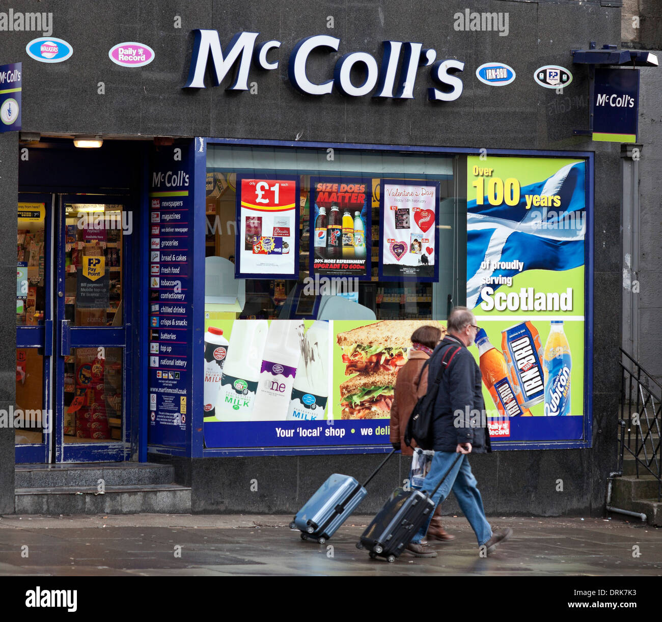 McColl, R. S. Mcoll's Retail Store, Frederick Street, Edimburgo, Escocia, Reino Unido Foto de stock