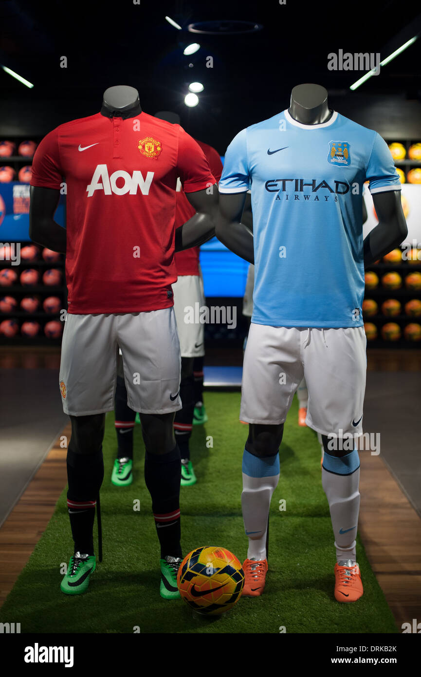Manchester United vs Manchester City Foto de stock