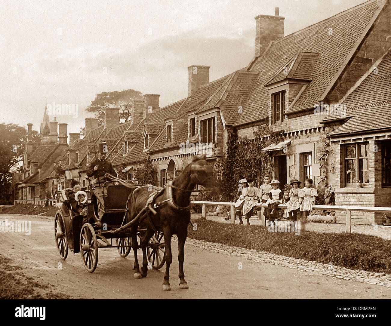 Foulden cerca de Berwick en Tweed período Victoriano Foto de stock