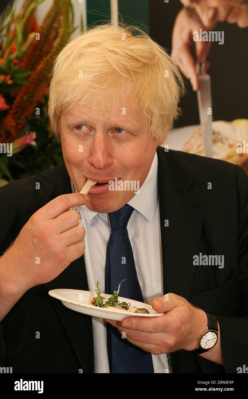 Boris Johnson en el sabor de la feria de Londres en Regent's Park Foto de stock