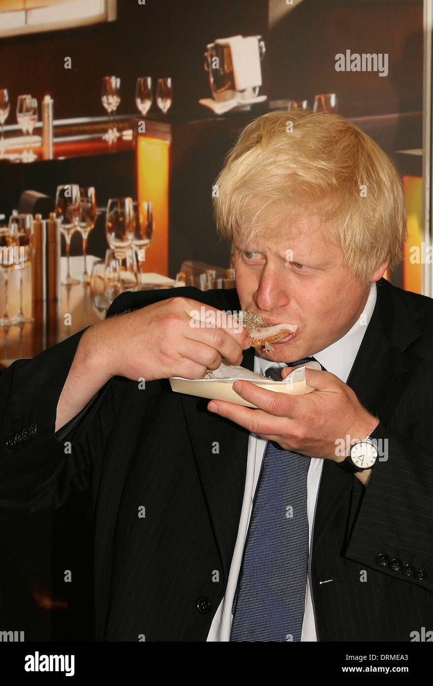 Boris Johnson en el sabor de la feria de Londres en Regent's Park Foto de stock