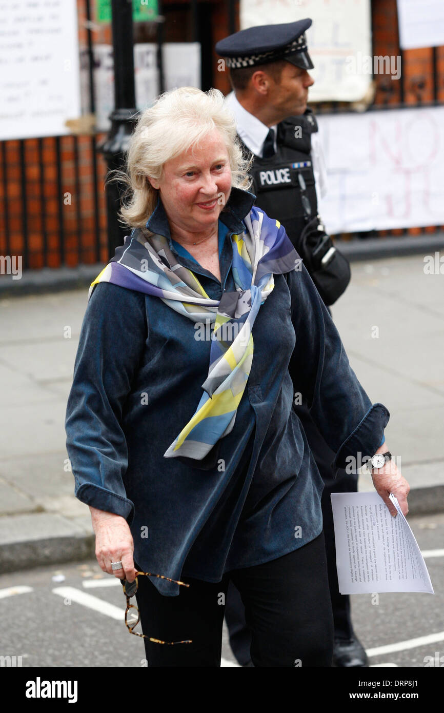 Susan Benn Julian Assange's advisor Foto de stock