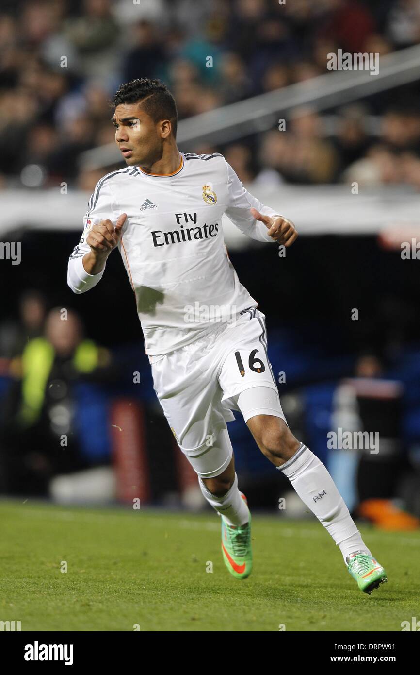 Madrid, España. 28 ene, 2014. Casemiro (Real) / Fútbol Soccer : Copa ... Madrid, España. 28 ene, 2014. Casemiro (Real) / Fútbol Soccer : Copa ...