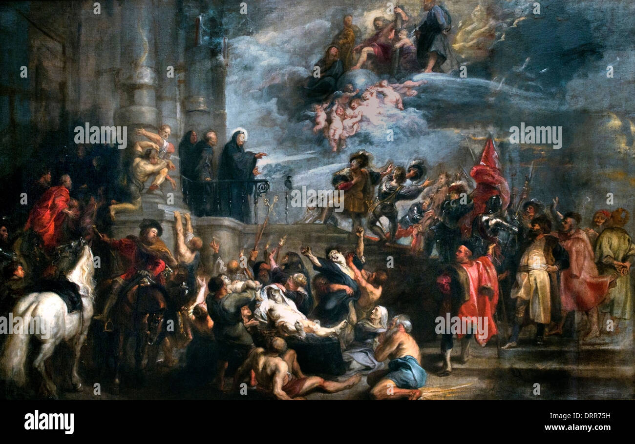 Los milagros de San Benito Peter Paul Rubens (1577-1640) Bélgica Flamenca Bélgica Foto de stock
