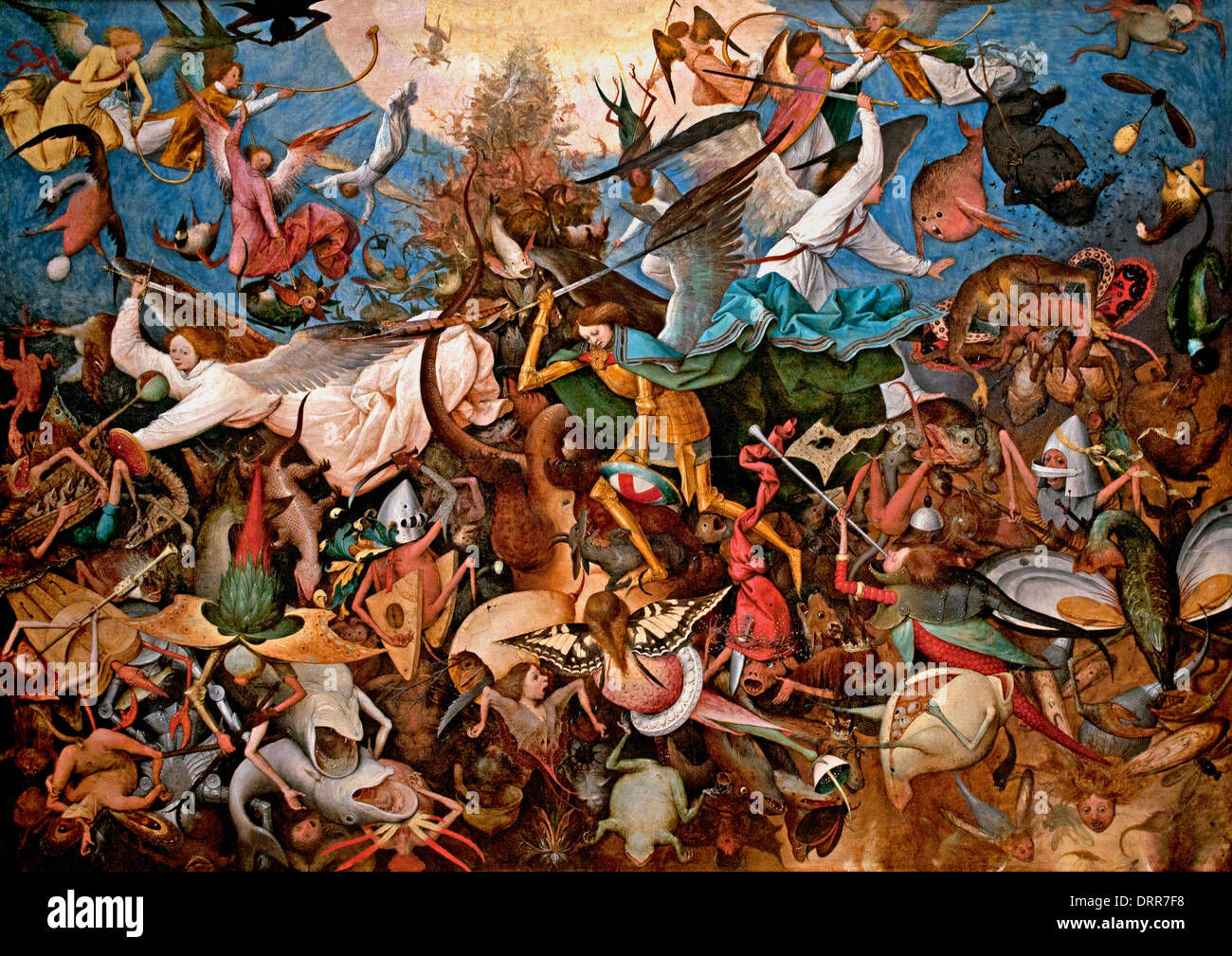 La caída de los ángeles rebeldes por Pieter Brueghel I 1527-1569 belga de Flandes Bélgica Foto de stock