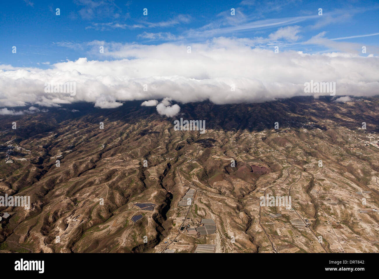 Vista aérea de la costa sureste, Tenerife, España Foto de stock