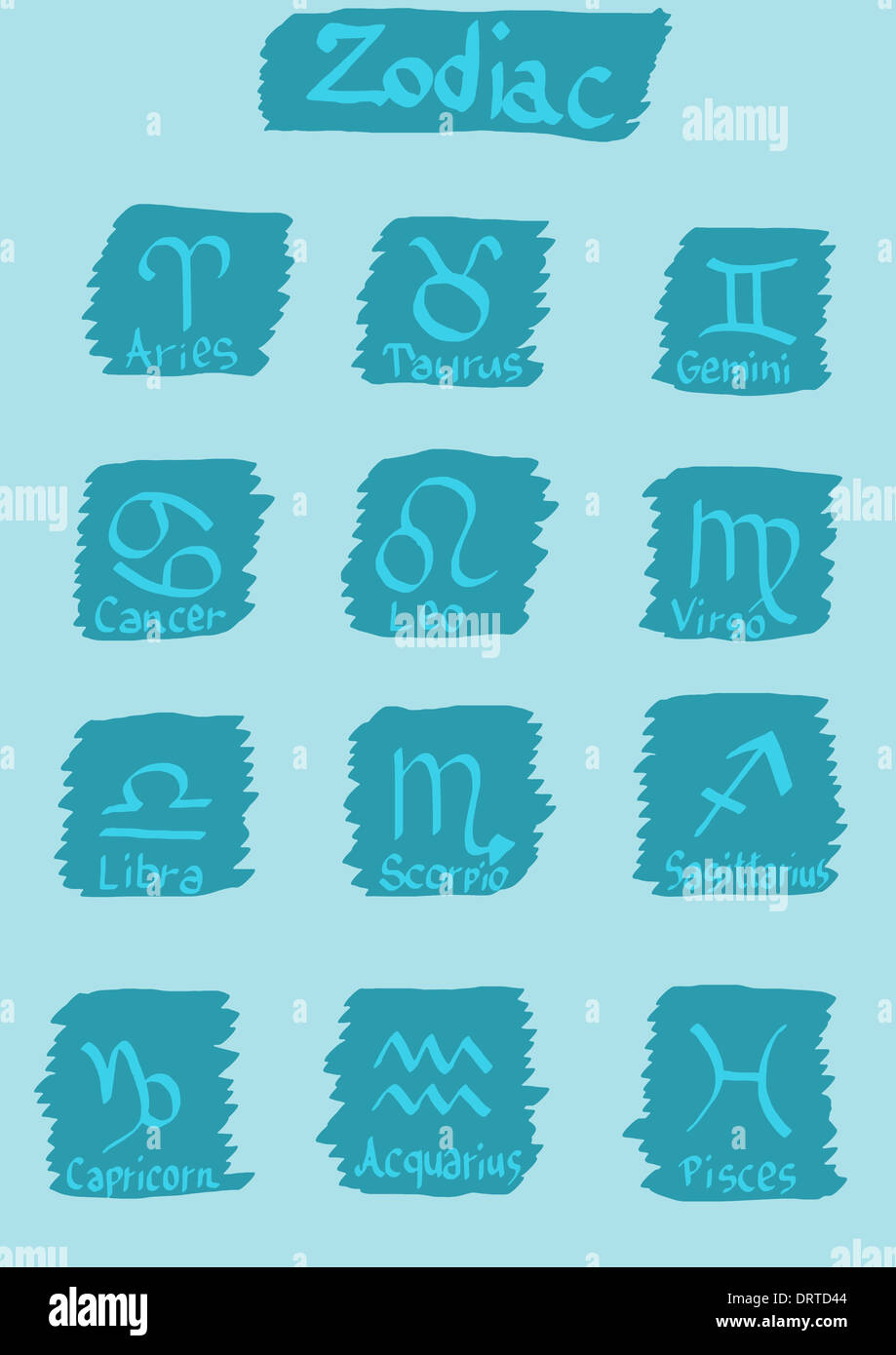 tabla del zodiaco Fotografía de stock Alamy