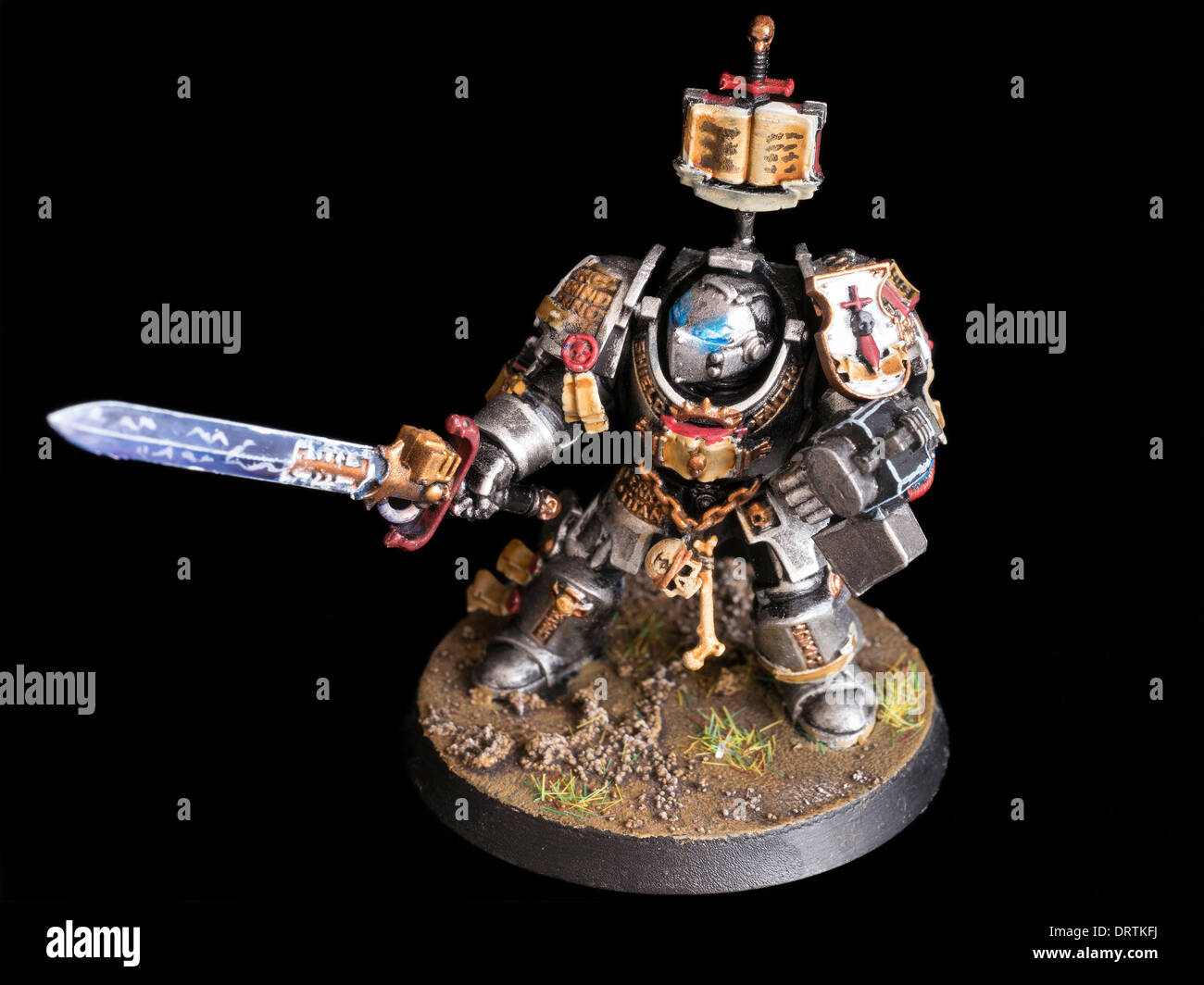 El caballero gris Terminator pintados a mano de Games Workshop Warhammer 40,000 figura en miniatura Foto de stock