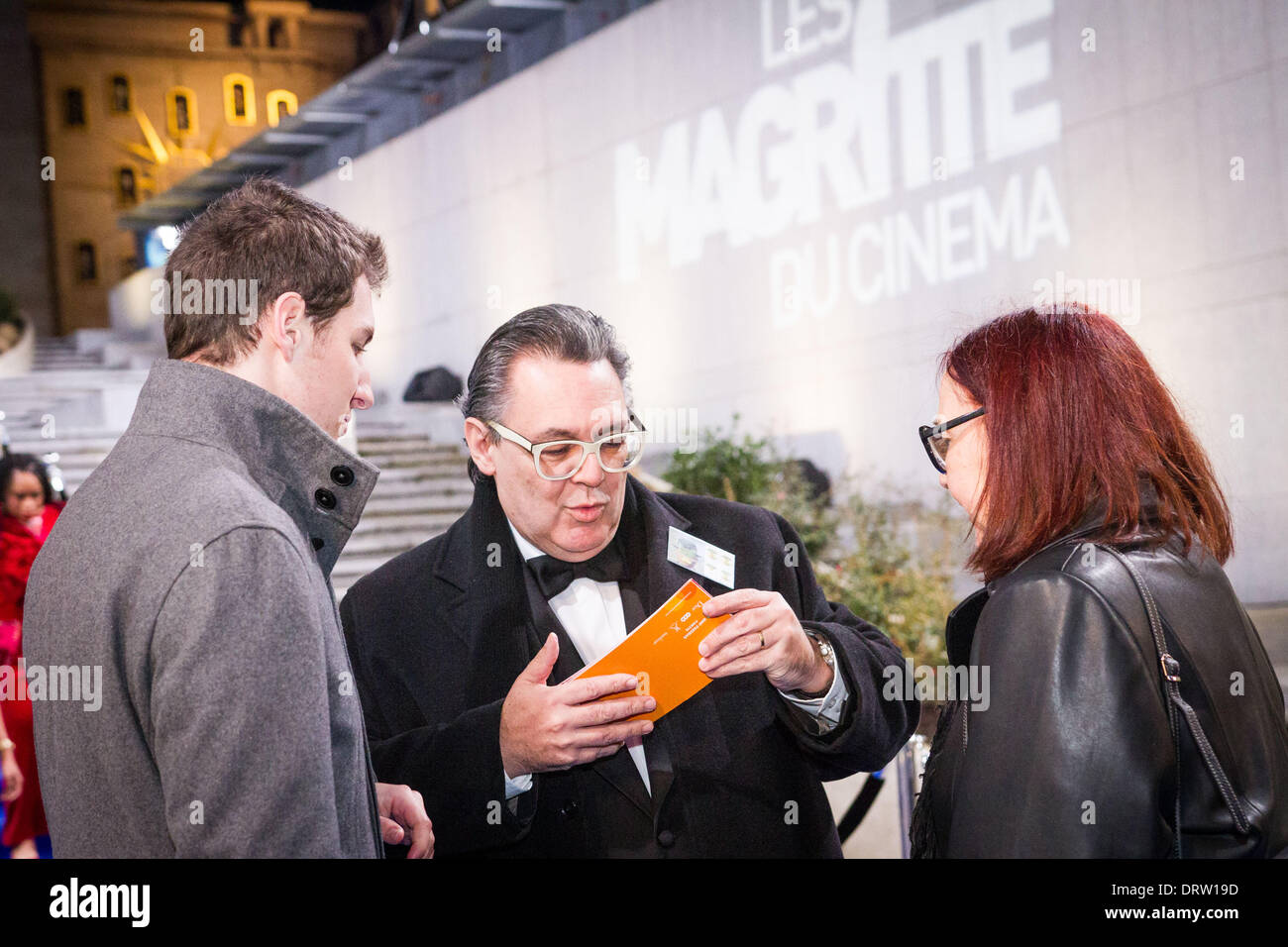 Bruselas, Bélgica. 1 Feb, 2014. Philippe Reynaert, director de Wallimage en la cuarta ceremonia de Magritte celebrando lo mejor de la industria del cine belga. © Aurore Belot/NurPhoto/ZUMAPRESS.com/Alamy Live News Foto de stock