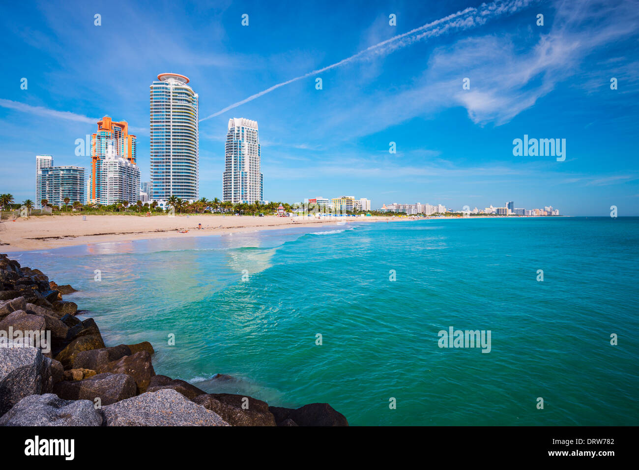 Miami, Florida en South Beach. Foto de stock